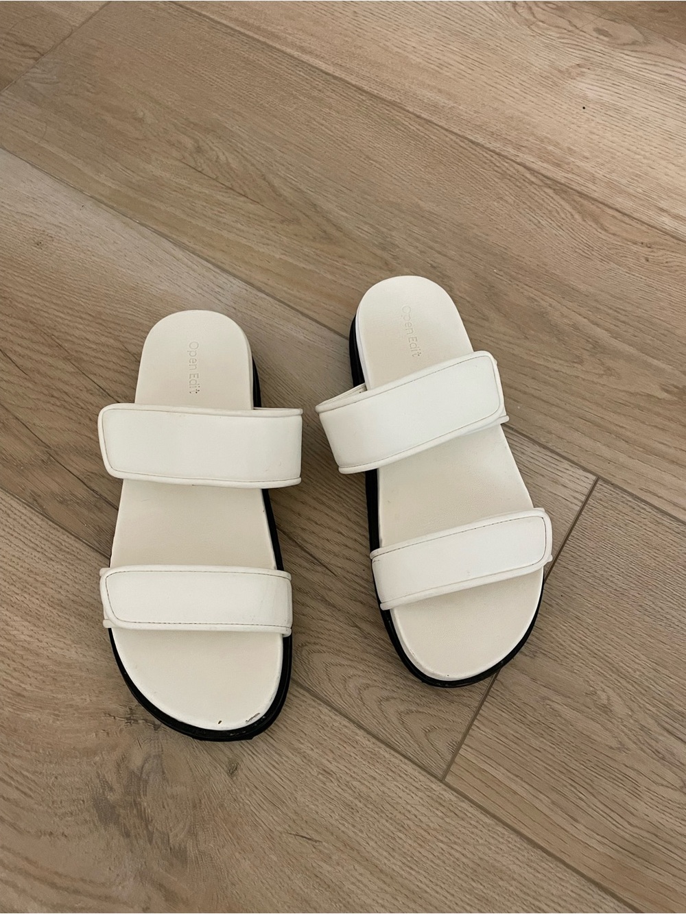 Open Edit Double-Strap Slide Sandals - Women's